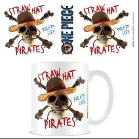 One Piece Live Action Netflix Straw Hat Pirate Emblem White Mug 315ml 