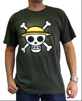 Manga - Manhwa - One Piece - T-shirt Skull With Map Kaki Homme - ABYstyle